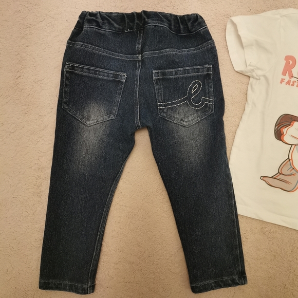 3/25 Japan brand FO kid super soft Jean with Disney t shirt - Picture 7 of 7